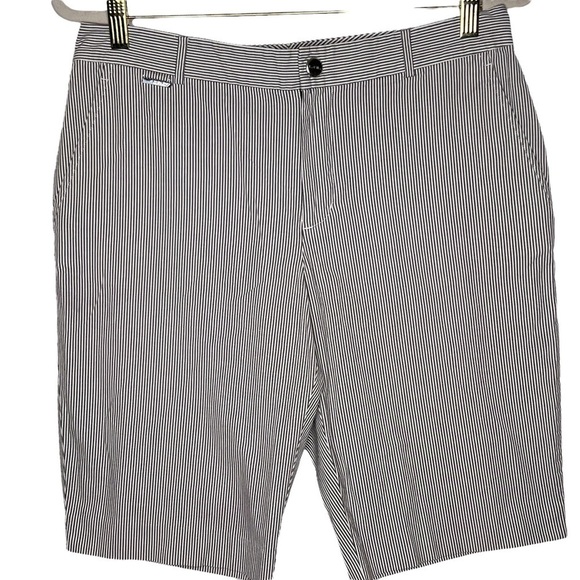 Lauren Ralph Lauren Pants - Lauren Ralph Lauren LRL Active Blue White Stripe Stretch Bermuda Shorts Size 8